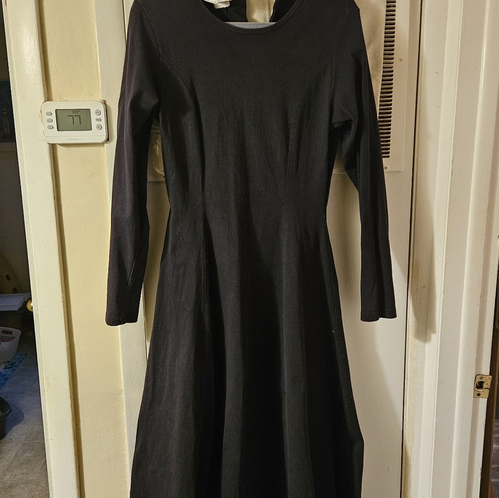 Elegant Black Long Sleeve Dress